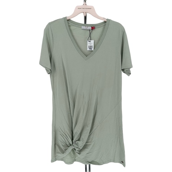 N:Philanthropy Leonardo Twist Hem Dress Sage size Medium NWT Short Sleeve - Picture 2 of 11
